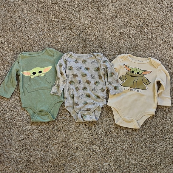 Other - Set of 3 Star Wars Long Sleeve Onesies 3-6 Months